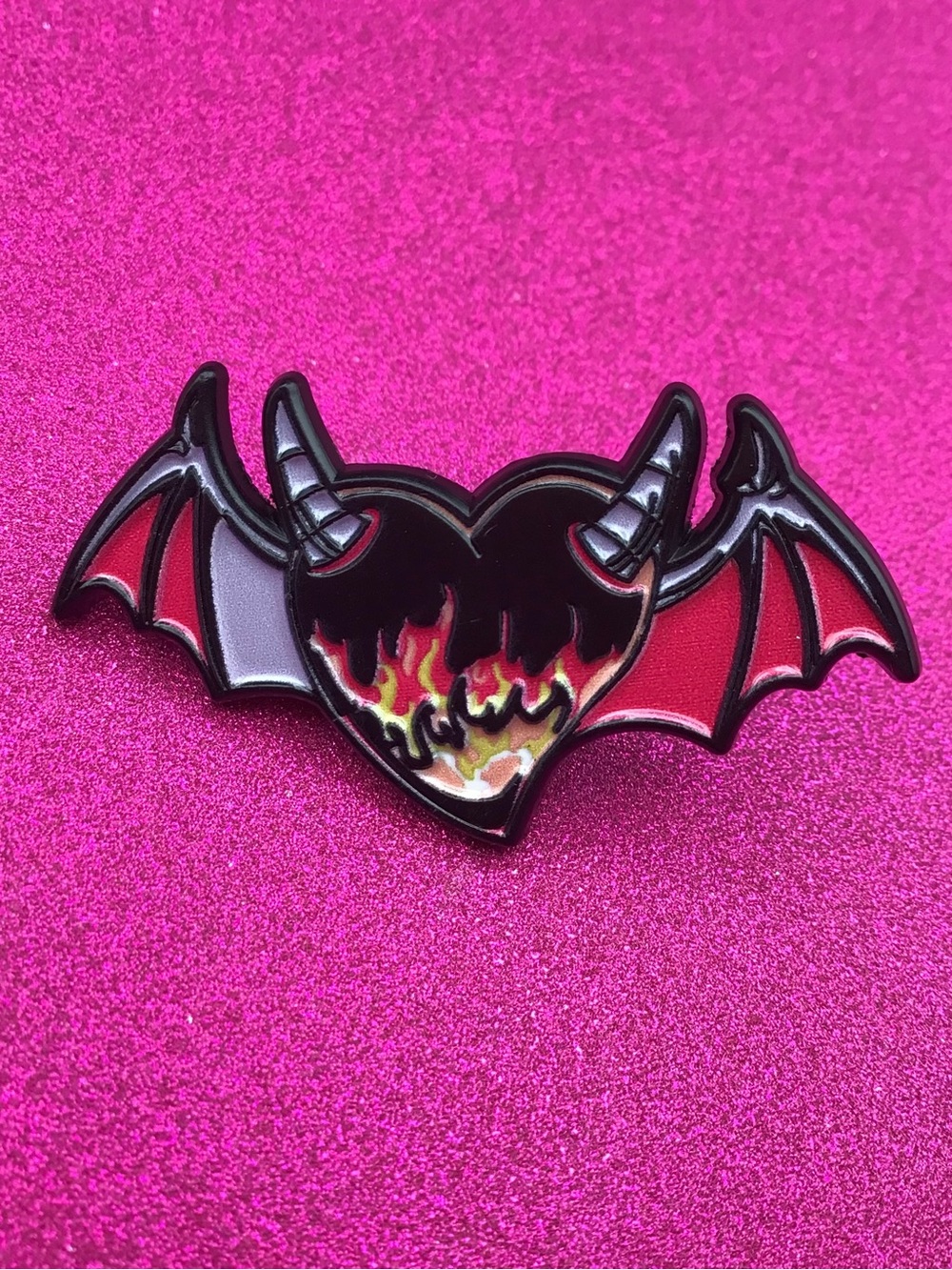 Horned Heart Enamel Pin